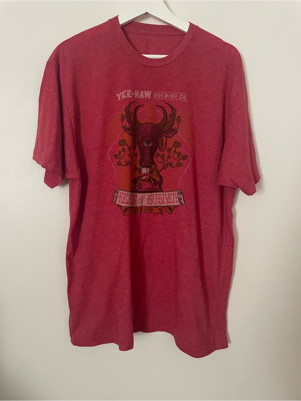 Men's Red Graphic Short Sleeve Tee